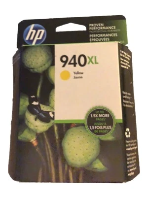 HP 940XL Yellow HIGH YIELD Ink C4909AN Genuine Hewlett-Packard New Sealed - Image 1 of 2