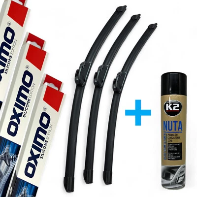 3x Windscreen Wiper Aero by Oximo for Ford Probe 1988-1997 + Cleaner - Image 1 of 4