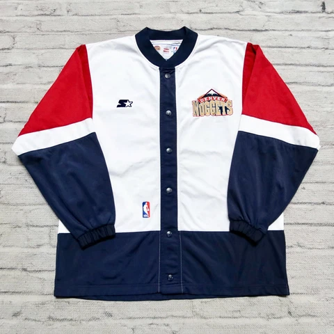 Vintage Denver Nuggets Basketball Warmup Jacket Team Issued Authentic Starter Cover