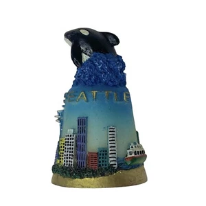 "Aguja espacial Seattle Washington Souvenir 3D Thimble City Skyline 1,5" - Imagen 1 de 10