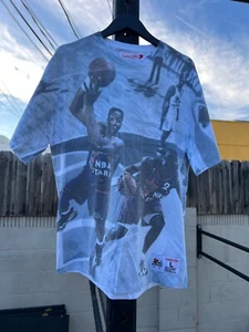 NEW NBA All Stars Game 1995 Retro All Over Print T-shirt Alonzo Mourning Tee L - Picture 1 of 5