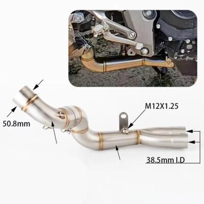 For Honda CB1000R CB1000RA 2009-2018 Exhaust System Mid Tail Link Pipe Slip-On - Image 1 of 4
