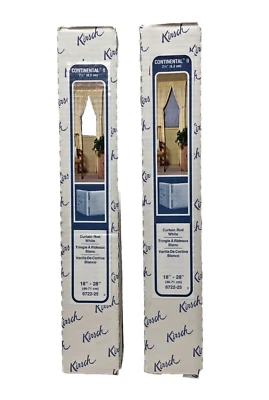 Barras de cortina Kirsch 18-28” Continental II 2,5” barras de cortina 6722-25 nuevas en caja 2 blancas  Foto 1 de 4