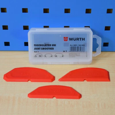 Würth Fugenglätter Set 3 Stück Abzieher Fugenabzieher Fugengummi - Bild 1 von 2