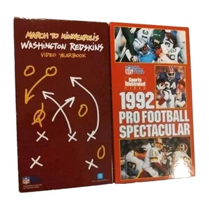 Sports Illustrated football VHS 1992 & Washington Redskins Video Yearbook 1991 - Picture 1 of 4