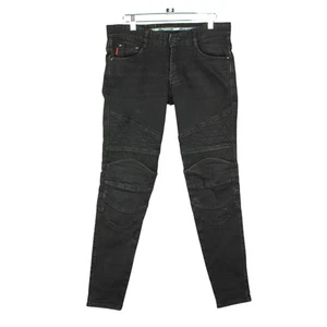 Jeans Moto UglyBROS Piuma 30 Nero Kevlar Rinforzato Biker Equitazione - Foto 1 di 16