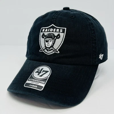 '47 Marca Franquicia NFL Las Vegas Raiders Gorra Ajustada Negra Para Hombre Talla Grande L Foto 1 de 4