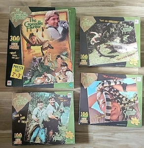 4 De colección. Nuevo de Lote Antiguo El Cazador de Cocodrilos Steve & Terry Irwin Rompecabezas ¡CRiKEY Sin Abrir! - Imagen 1 de 9