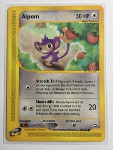 Aipom 67/147 - Aquapolis Non Holo Pokemon Card - Picture 1 of 2