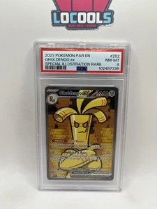 2023 POKEMON PAR EN Goldengo Ex PARADOX RIFT SPECIAL ILLUSTRATION  PSA 8 NM - Picture 1 of 2