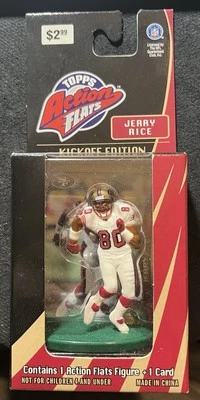 1998 TOPPS ACTION FLATS JERRY RICE (49ERS) 1 ACTION FLATS FIGURE + 1 CARD - Image 1 of 2