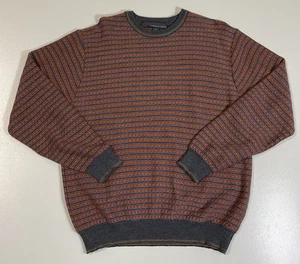 Vintage Tricots St. Raphael Striped Sweater Sz M Wool Grunge Thin Dad 90s - Picture 1 of 7