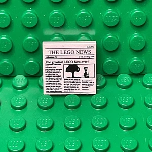 Lego 2x2 Decorated Tile -Lego News, Vol. 3 - White - 2 Pieces - New - Picture 1 of 1
