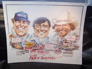 1980 NASCAR CHAMPIONS DRUCK DALE GAINHARDT JOHNNY RUTHERFORD PATRICK TAMBLAY - Bild 1 von 7