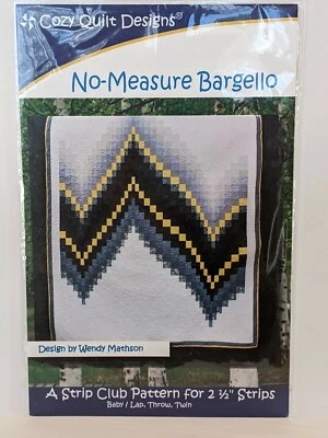 No Measure Bargello Quilt Pattern 2 1/2" Strips Club Baby Lap Throw Twin Modern - Image 1 of 2