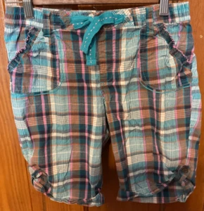 Pre-owned Girls Size 14 OP Bermuda style Elastic waist shorts Blue Teal B4 - Picture 1 of 6