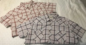 Mossimo Supply Co Pearl Snap Shirts Lot of (2) Mens 2XL XXL Plaid Western Cowboy - Picture 1 of 11
