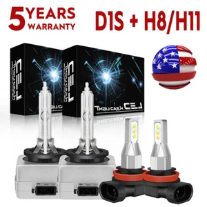 For Mini Cooper 2009 2010-2017 D1S HID Headlight High/Lo Beam Fog Bulbs 6000k 4X - Picture 1 of 18