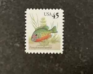 1992 Scott #2481 .45¢ - PUMPKINSEED SUNFISH, VF-MNH-OG Single - FREE SHIPPING! - Picture 1 of 1