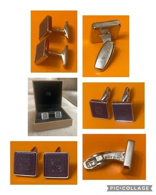 Gemelos de resina negra y metal de Loewe con caja hechos en Italia Foto 1 de 4