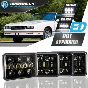 DOT 4PCS 4x6" IINCH LED Headlights Hi/Lo Beam For Chevrolet Monte Carlo 1980-88 - Bild 1 von 12