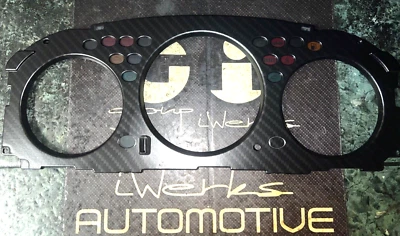 OEM Honda Civic EK9 CTR carbon fiber gauge cluster visor cover trim overlay LX S - Image 1 of 4