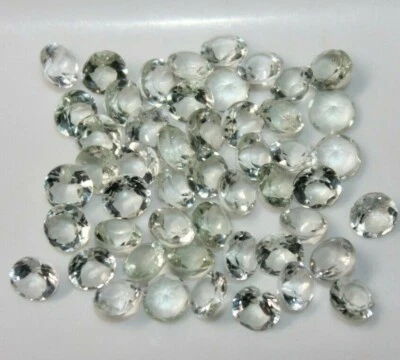 Green Amethyst (Prasiolite) 6mm Round Faceted Loose Gemstone(s) - Image 1 of 2