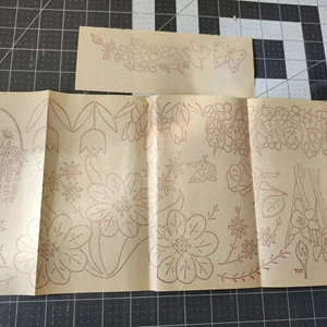 Vintage Workbasket Spring Flowers & Butterfly Iron-On Embroidery Transfer Patter - Picture 1 of 5