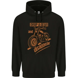 Drop a Gear Disappear Motorcycles Biker Motorbike Childrens Kids Hoodie - Picture 1 of 3