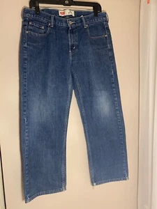 Levi's 550 Boys Jeans 32X27 Husky Blue Relaxed Straight Youth Cotton Cowboy - Picture 1 of 7