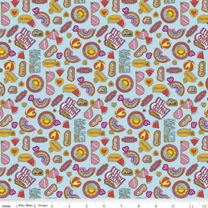 Malibu Barbie by Riley Blake C11724 Blue Cotton Fabric 43" x Fat Quarter - Picture 1 of 1