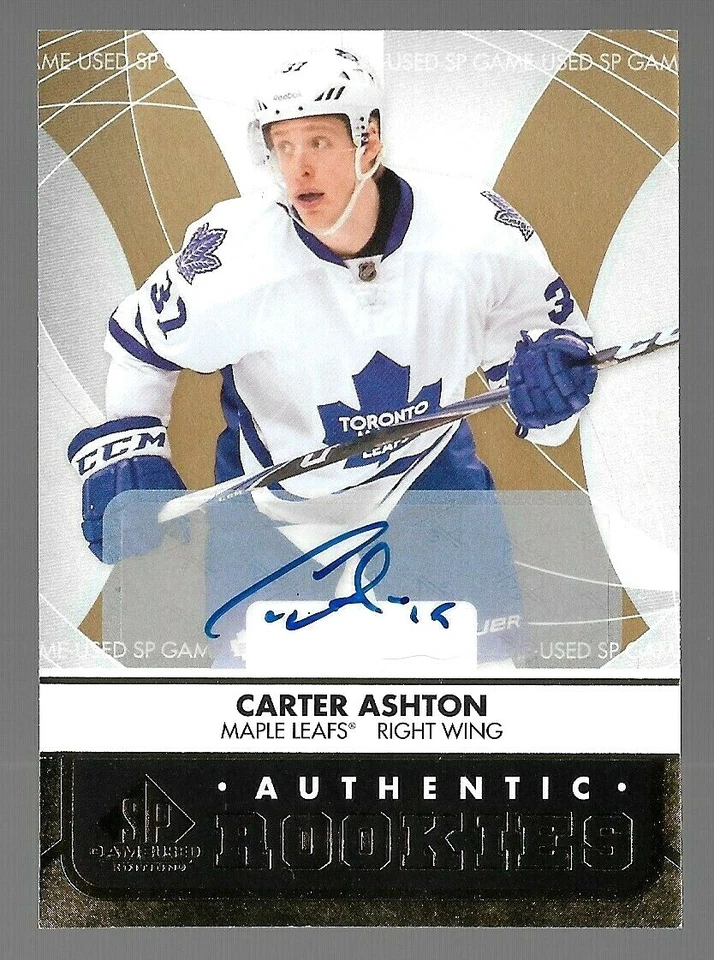 Carter Ashton 2012-13 SP Game Used Gold Autograph Rookie #146 Maple Leafs Insert - Image 1 of 1