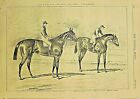 Horse Racing, Winner Of The Derby, Winner Of The Oaks Vintage 1878 Antique Print