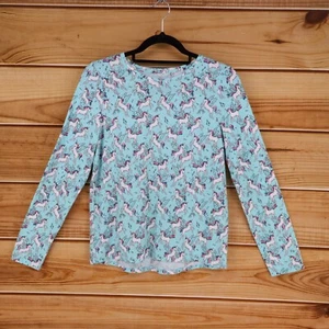 SO Long Sleeve Shirt Favorite Tee Girls Size XL Blue Unicorns Magical Stretch - Picture 1 of 7