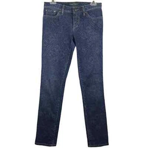 Lauren Ralph Lauren Blue Denim Print Skinny Jeans Women Sz 2 - Picture 1 of 7