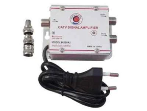 AMPLIFICATORE SEGNALE ANTENNA TV 2 USCITE DIGITALE TERRESTRE DECODER SDOPPIATORE - Foto 1 di 1