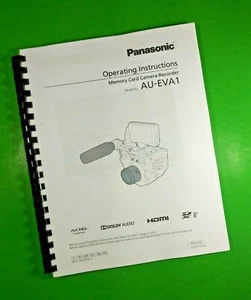 Owners Manual for Panasonic AU-EVA1 Video Camera 184 Pages W/Clear Covers - Picture 1 of 1
