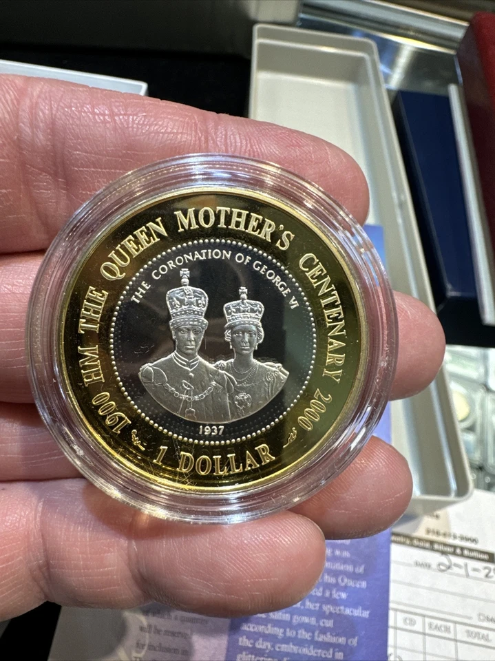 Bermuda 2000, 1 Dollar Silver Proof 'Queen Mother ' - Image 1 of 4