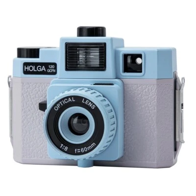 HOLGA 120GCFN Grey Blue Lomo Medium Format Film Camera 120 GCFN UK Stock - Image 1 of 3
