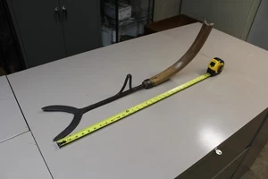 Antik Schmiedeeisen Handgeschmiedet Heumesser Antik Bauernhof Vintage Werkzeug Landwirtschaft - Bild 1 von 6