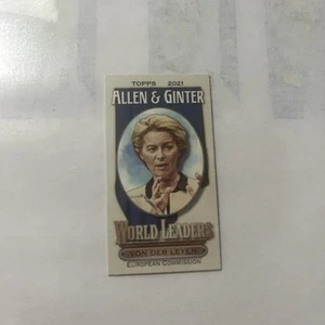 Allen & Ginter Topps Chrome 2021 World Leaders Card MWL-23 Ursula Von Der Leyen, - Picture 1 of 2