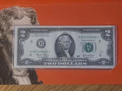 2003 $2 BEP STAR NOTE ST LOUIS DISTRICT "ONLY" 16k PRINTED H00009442* - Image 1 of 4