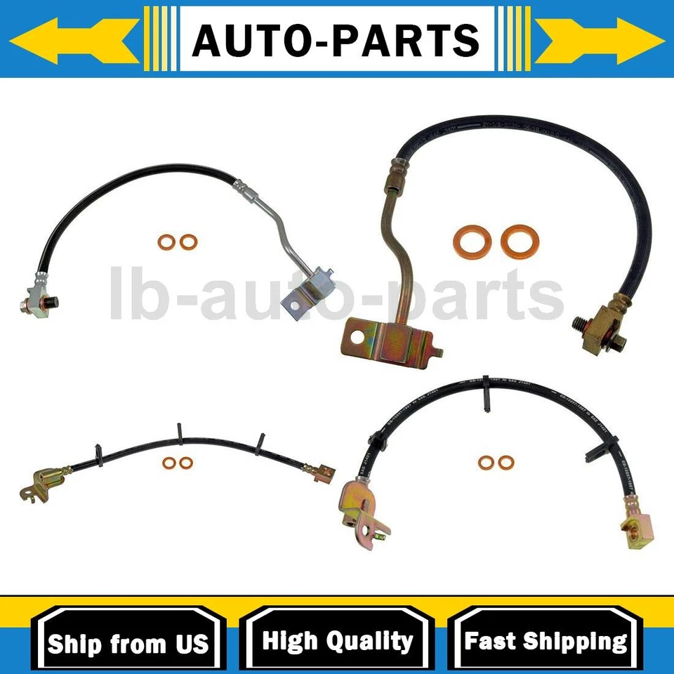 Manguera de freno delantera trasera Lincoln LS 2000 2001 2002 3,0 L 4 piezas Foto 1 de 4
