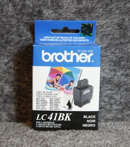 Brother LC 41-BK black genuine sealed ink cartridge Expired 2010 - Picture 1 of 5