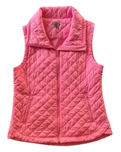T by Talbots Barbie Pink Puffer Vest Women’s Size Medium (M) - Picture 1 of 7