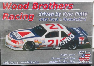 SALVINOS #21 CITGO KYLE PETTY 1987 FORD THUNDERBIRD NASCAR KIT 1/24 - Picture 1 of 5