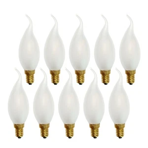 10 x LED Filament Windstoß Kerze 4W = 40W E14 MATT extra warmweiß 2200K DIMMBAR - Bild 1 von 4