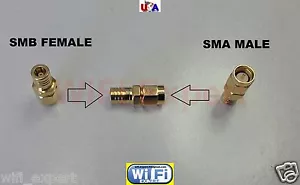 SMA Stecker auf SMB Buchse Antennenadapter Konverter SMA Buchse auf SMB gerade USA - Bild 1 von 3