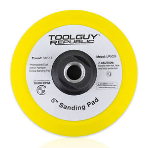TGR 5" Low Profile Tapered Edge Hook & Loop Sanding Backup Pad (5/8"-11 Threads)