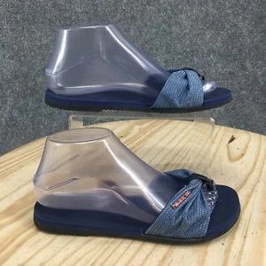 NEW Havaianas Sandals Womens 7-8W You St Tropez Shine Slip On Flip Flops Blue - Picture 1 of 13